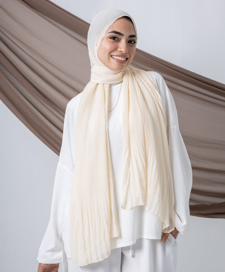 Pleated Chiffon Scarf