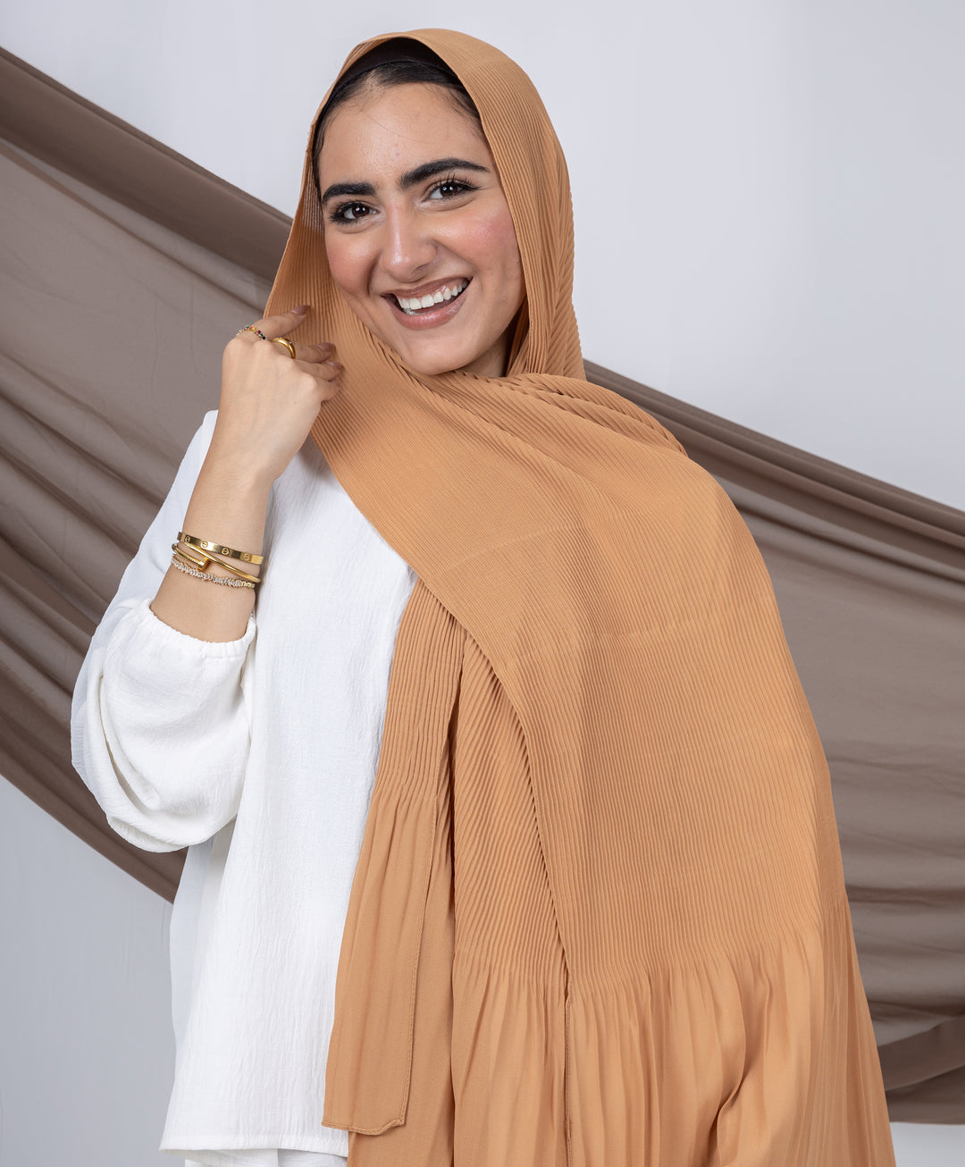 Pleated Chiffon Scarf