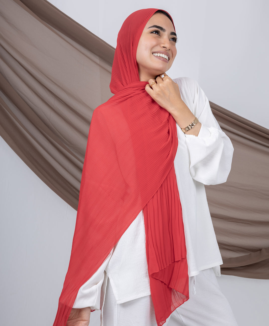 Pleated Chiffon Scarf