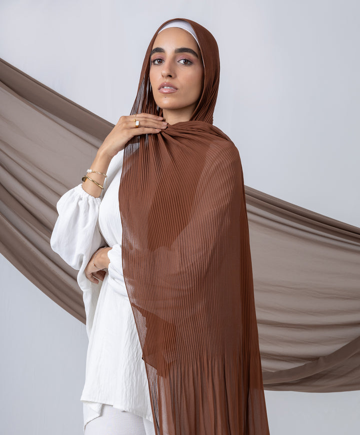 Pleated Chiffon Scarf