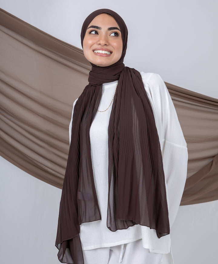 Pleated Chiffon Scarf