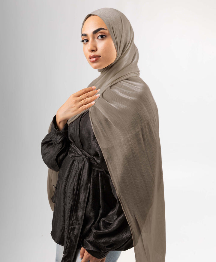 Organza Crinkle Satin Scarf