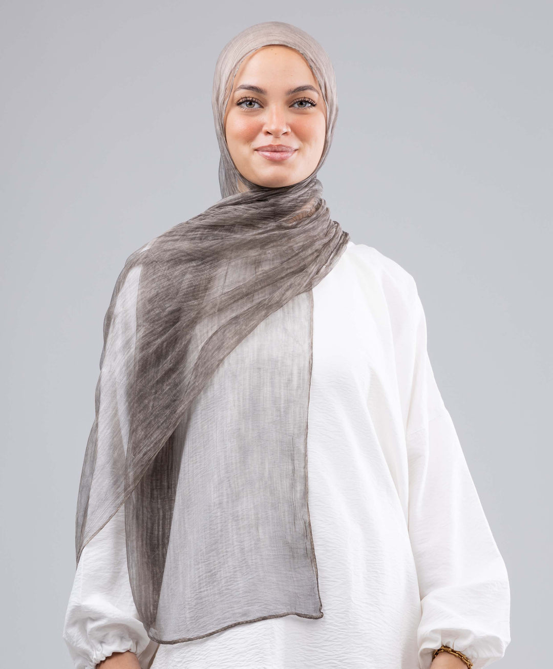 Lined Marble Chiffon Scarf
