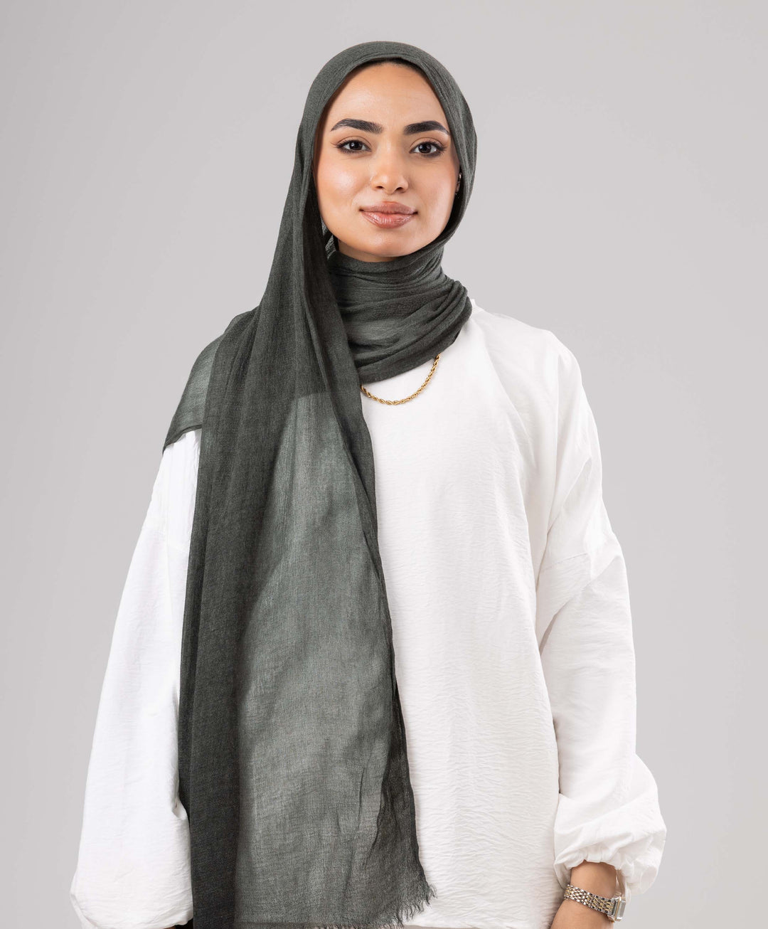 Fuzzy Linen Marble Scarf