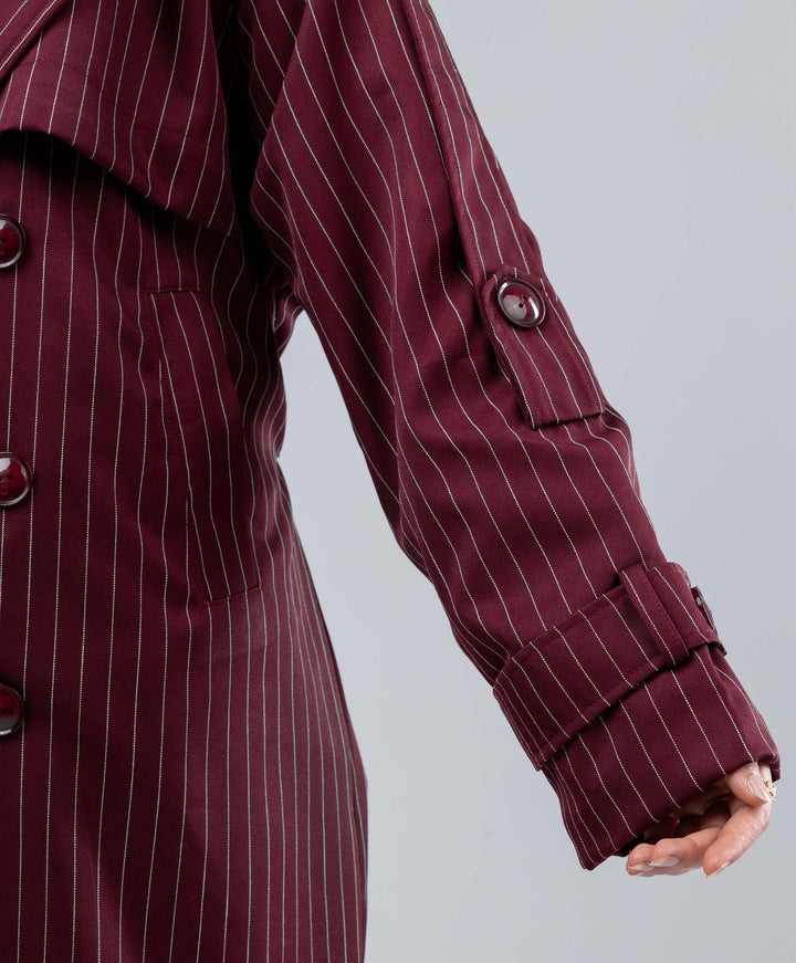 Striped Trench Coat