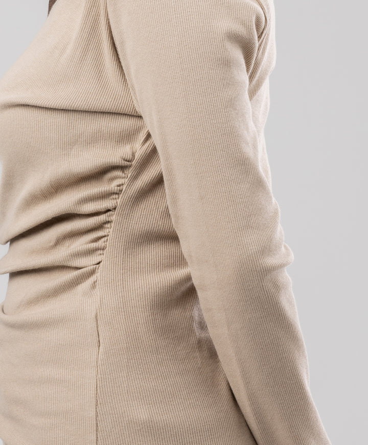Draped Cotton Shirt