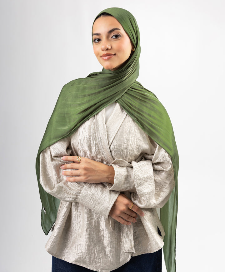 Organza Crinkle Satin Scarf