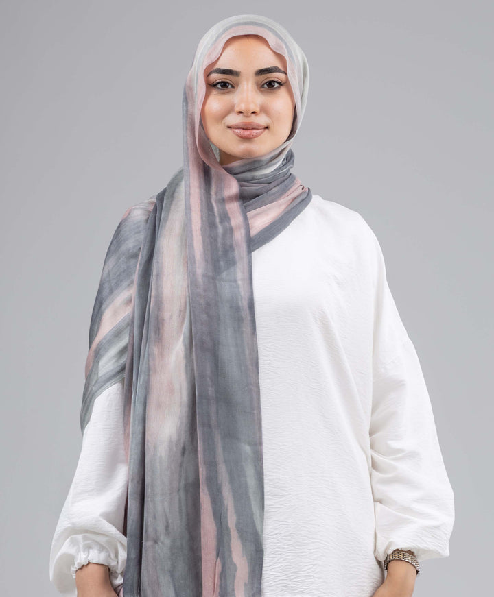 Tie Dye Linen Scarf