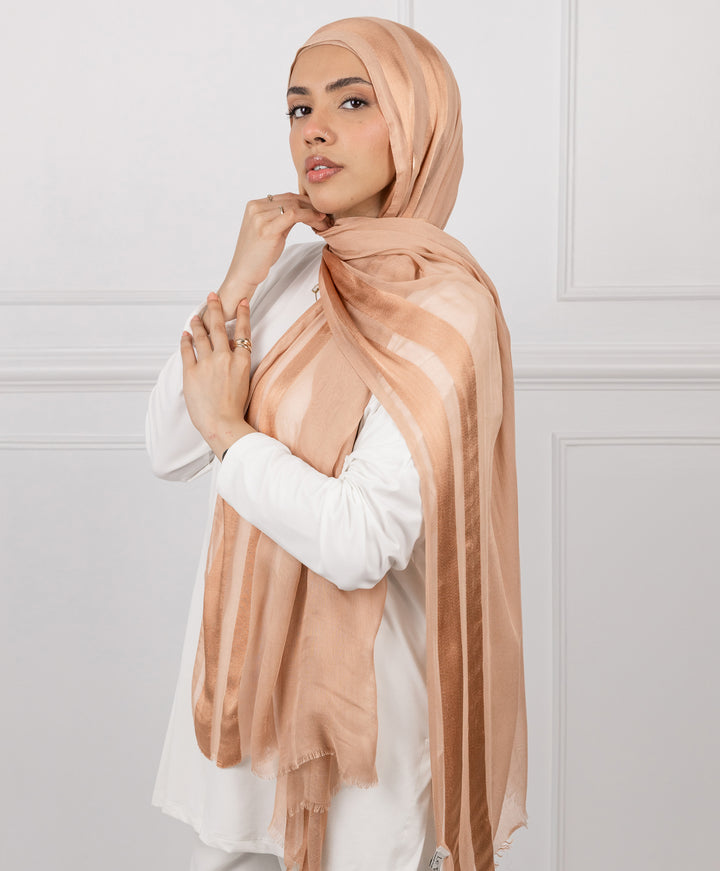 Glowy Satin Linen Scarf