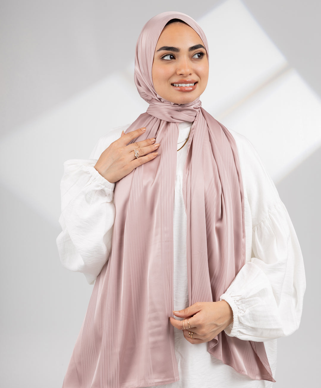 Striped Satin Scarf