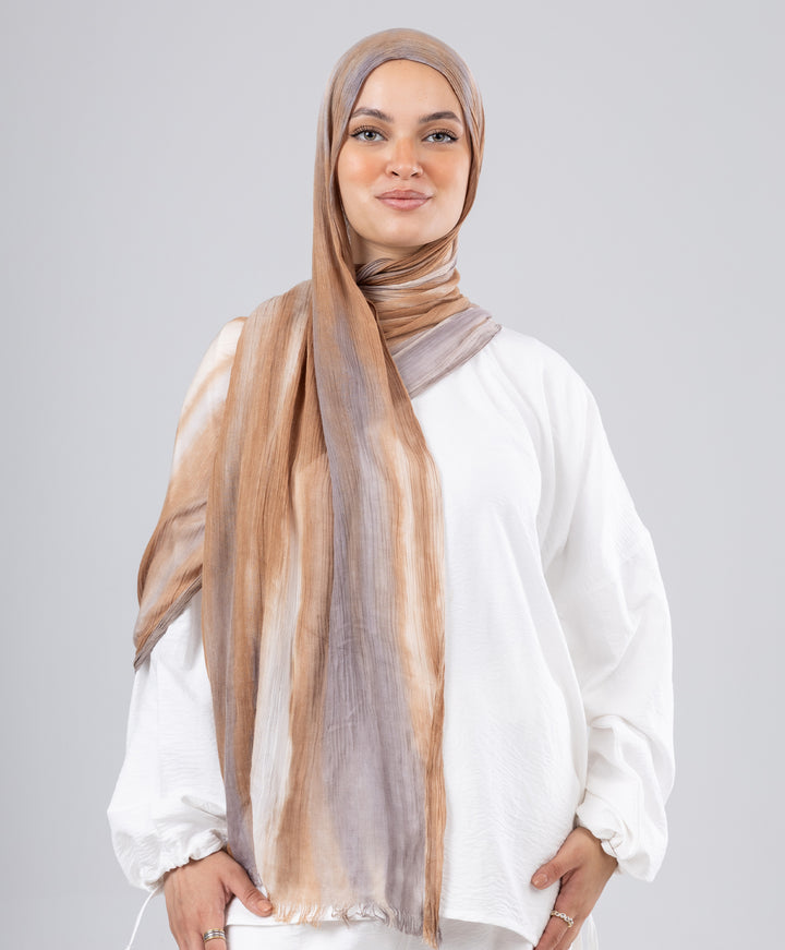 Tie Dye Linen Scarf