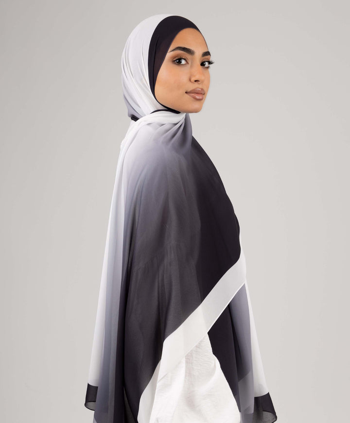 Flow Gradient Chiffon Scarf