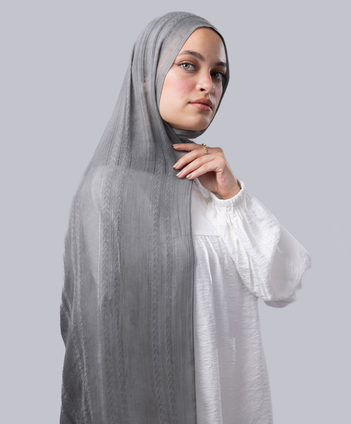 Striped Marble Linen Scarf