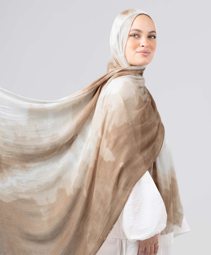 Wave Dye Linen Scarf