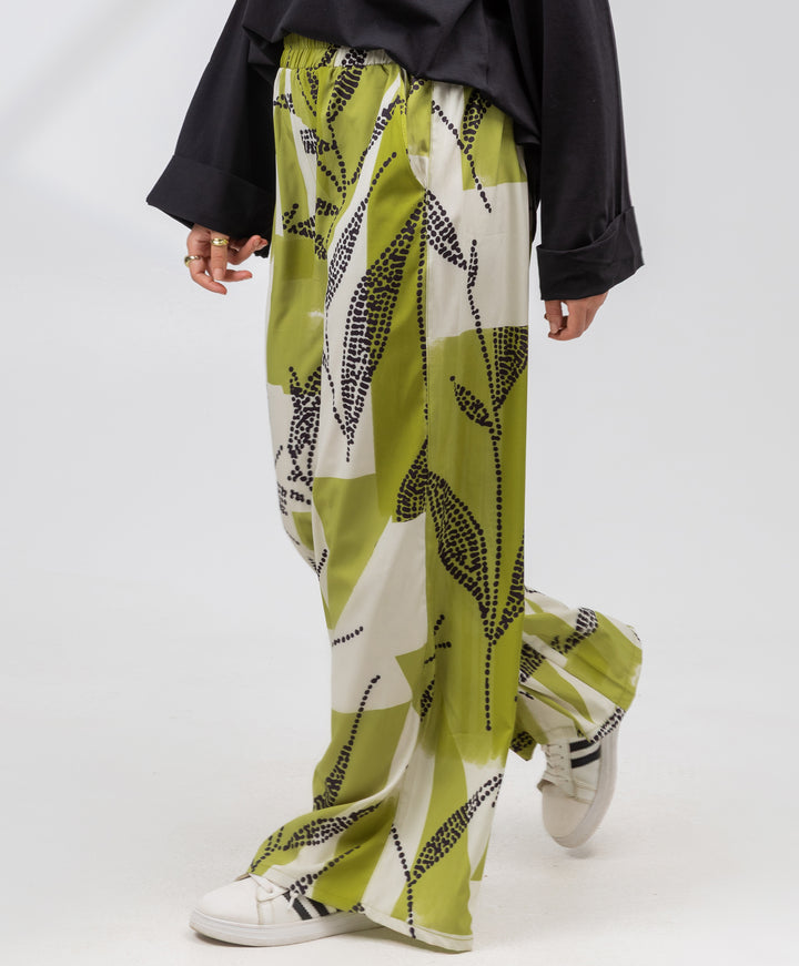 Printed Satin Pants