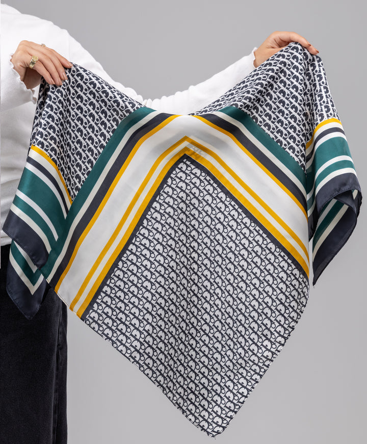 Printed Silk Square Scarf