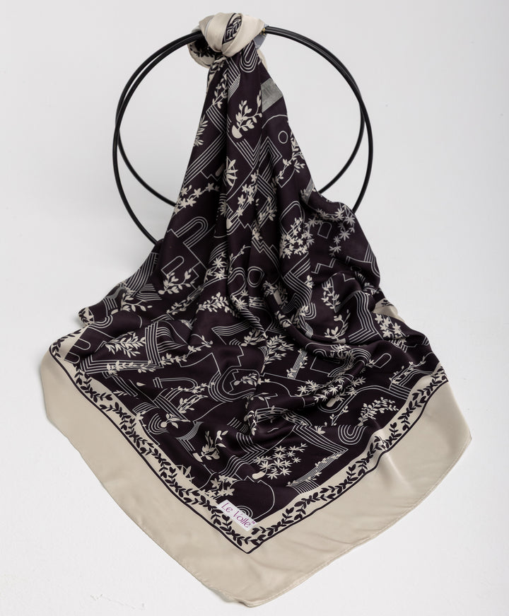Printed Thick Satin Sq. Scarf