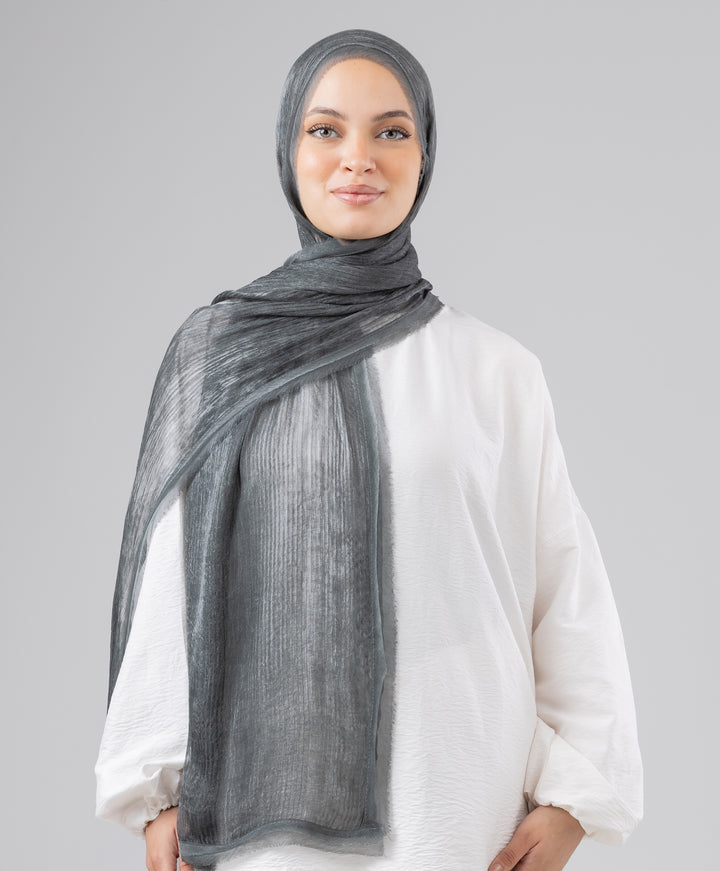 Silk Linen Line Scarf