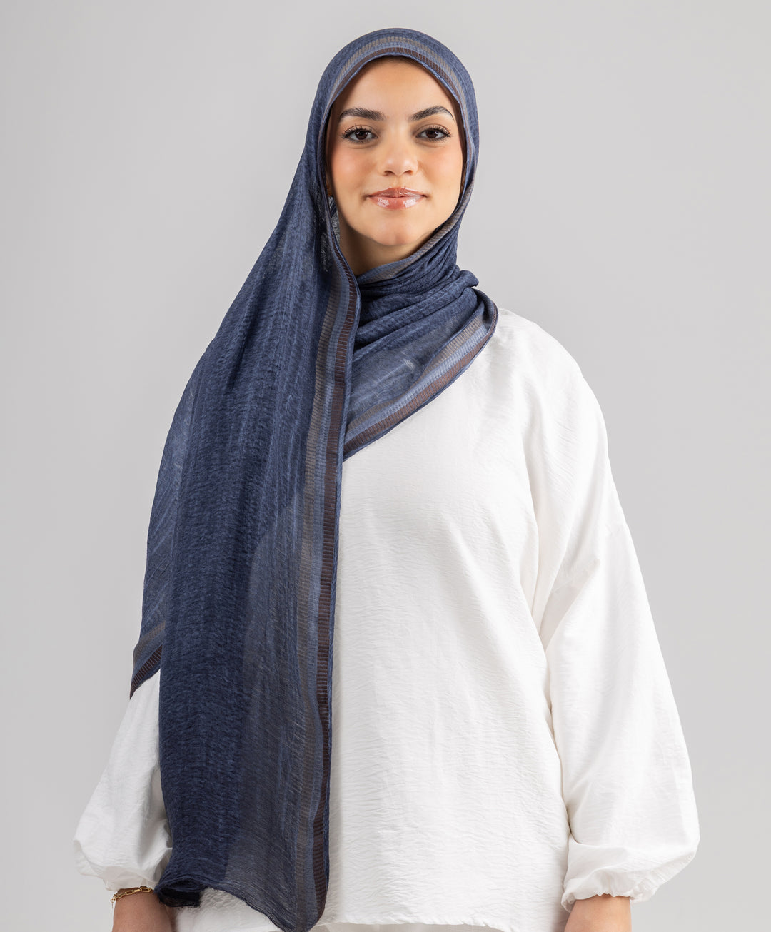 Lined Marble Linen Scarf