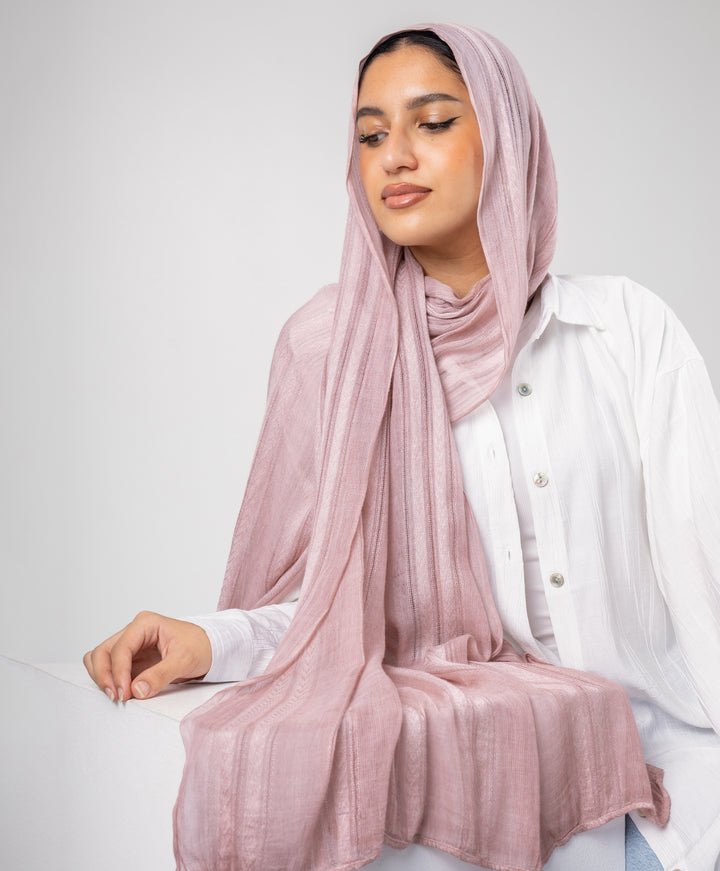 Striped Marble Linen Scarf