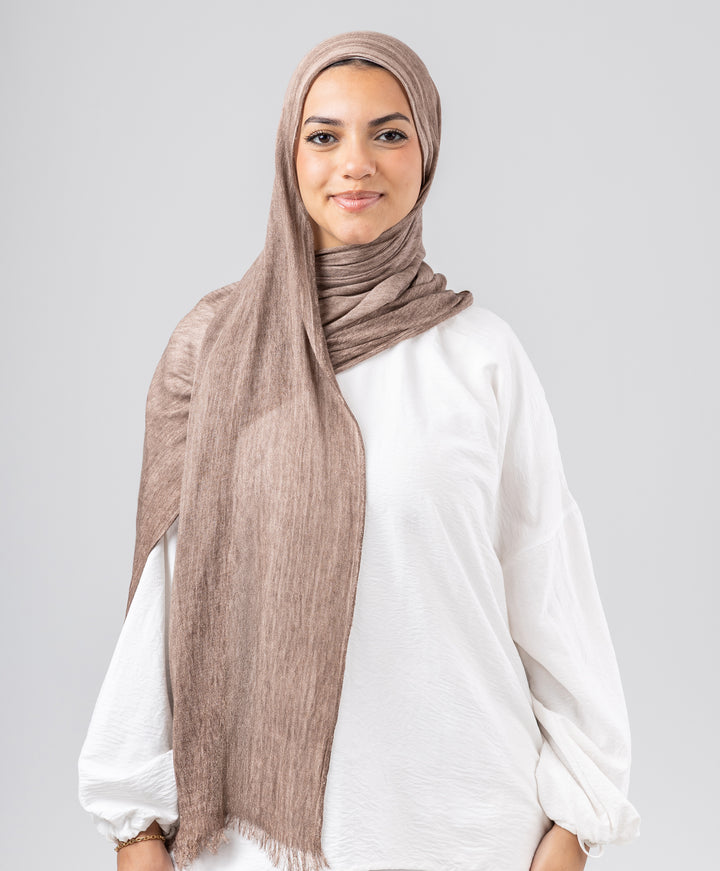 Elegance Crinkled Cotton Scarf