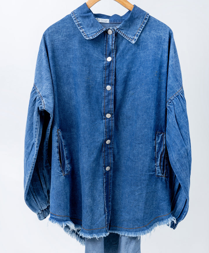 Denim Puffy Chemise