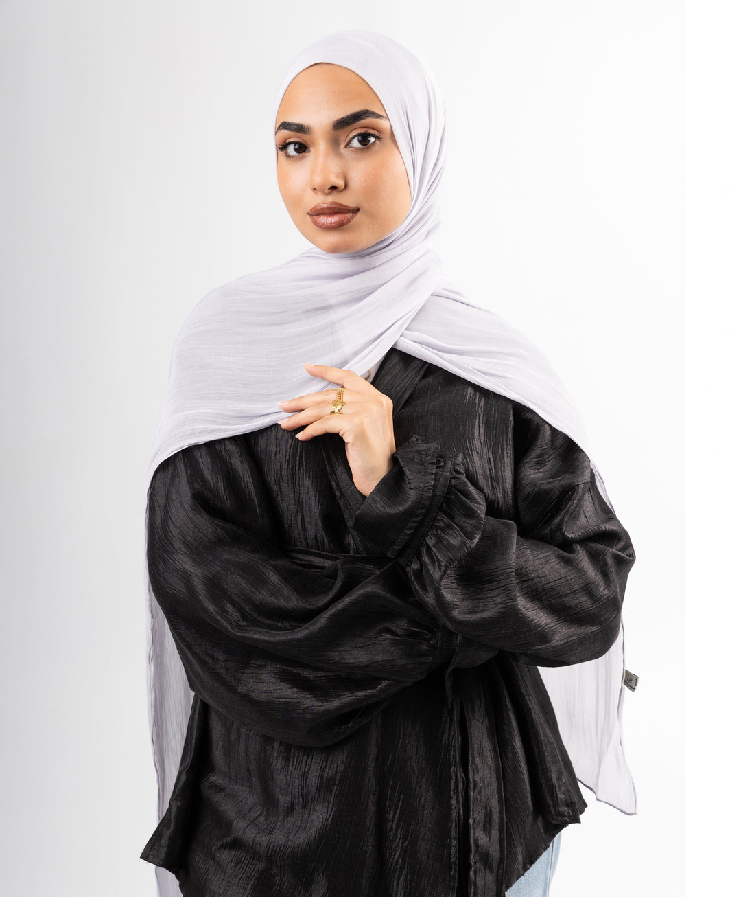 Organza Crinkle Satin Scarf