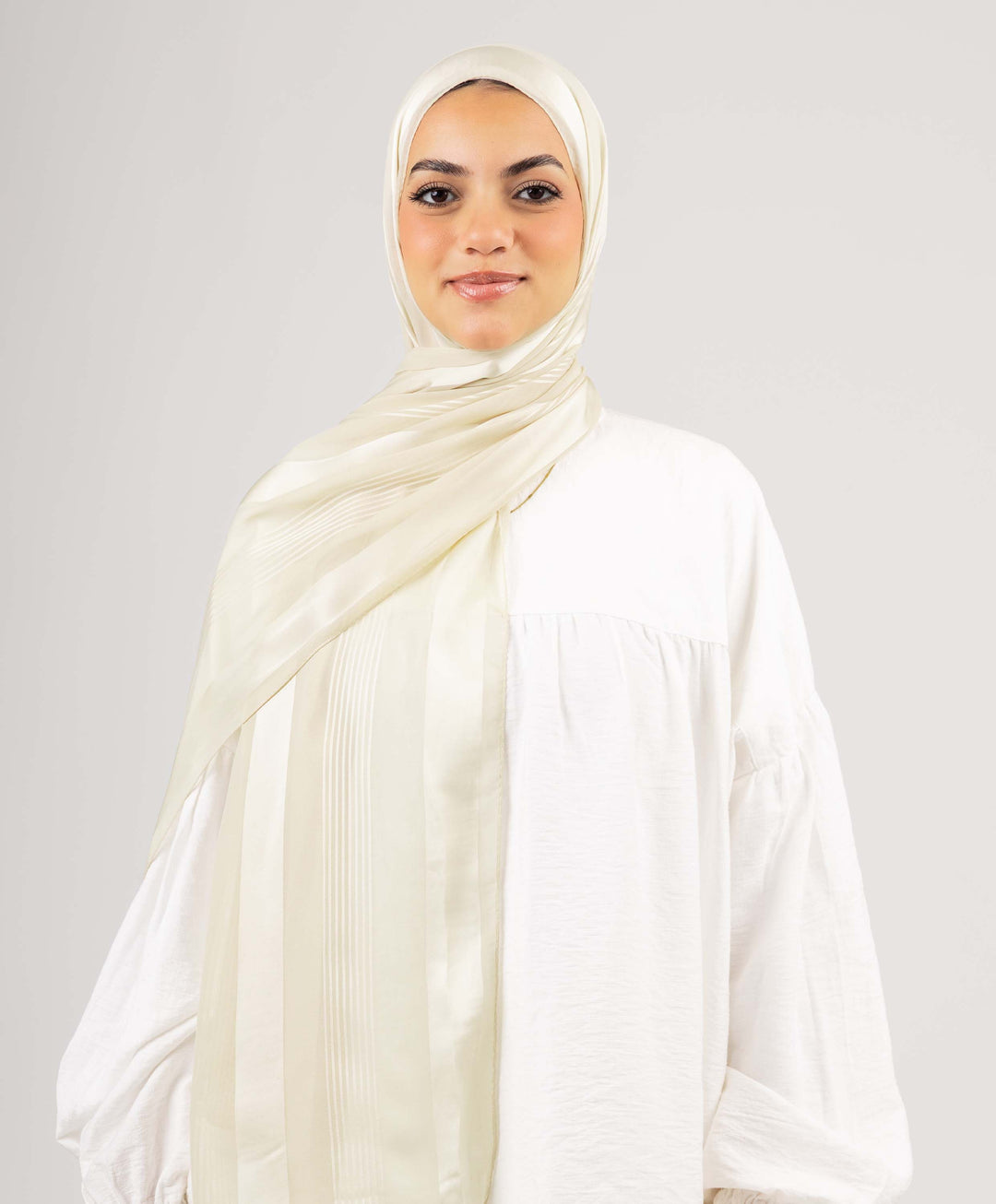 Stately Satin Chiffon Scarf