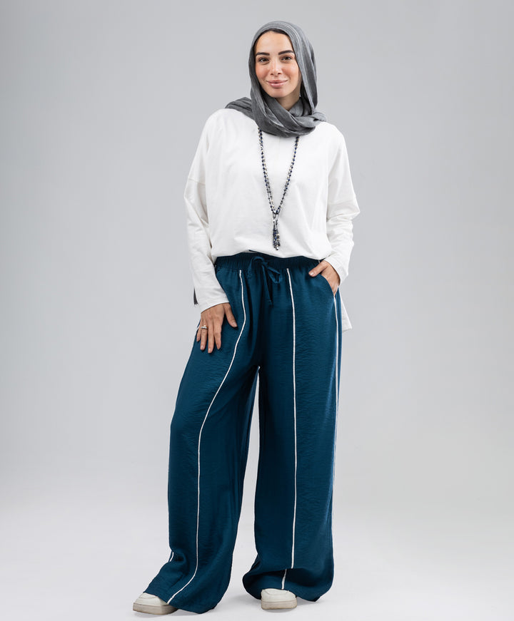 Piping Linen Pants
