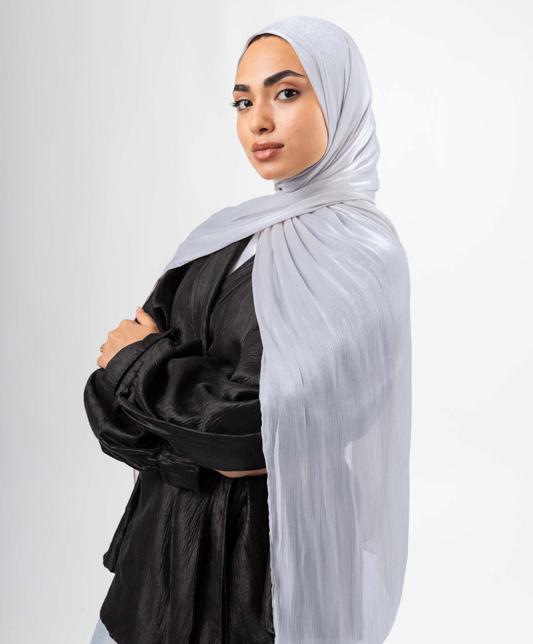 Organza Crinkle Satin Scarf
