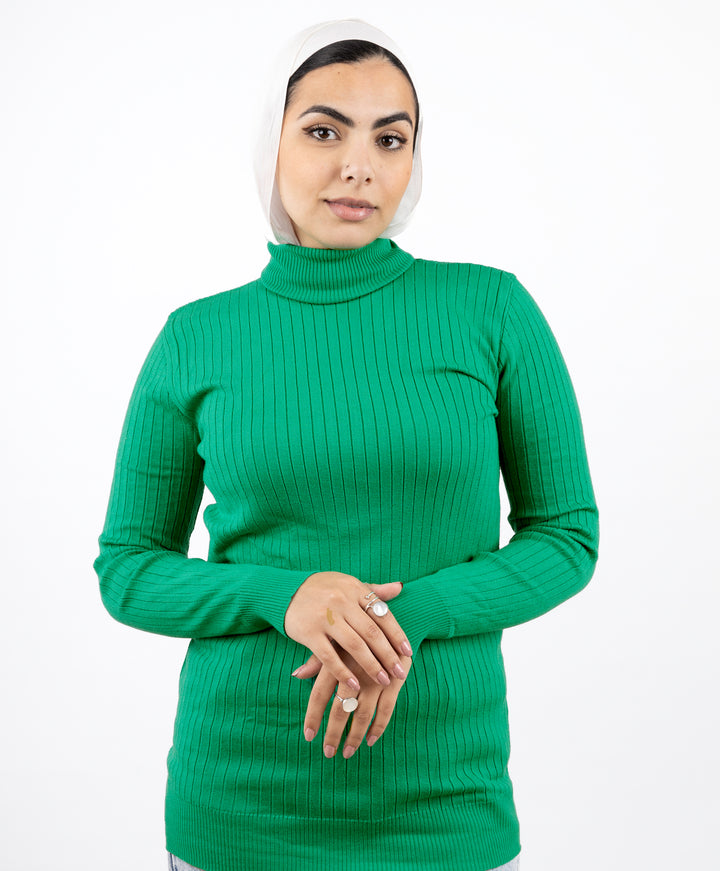 Wide Short Ribbed Pullover