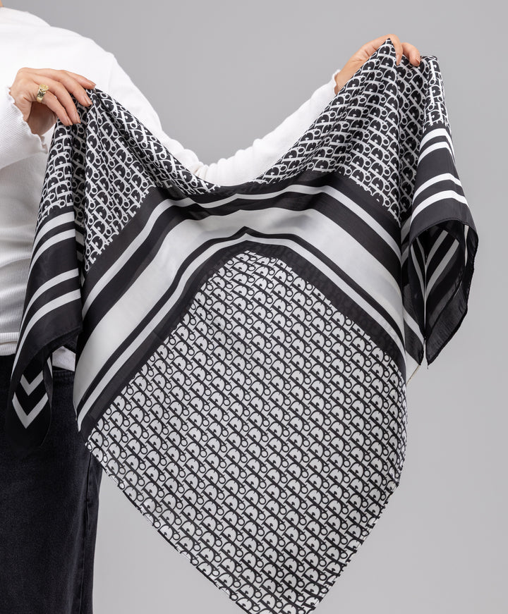 Printed Silk Square Scarf