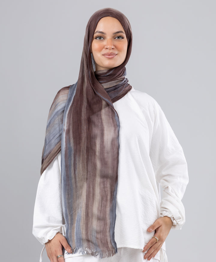 Tie Dye Linen Scarf