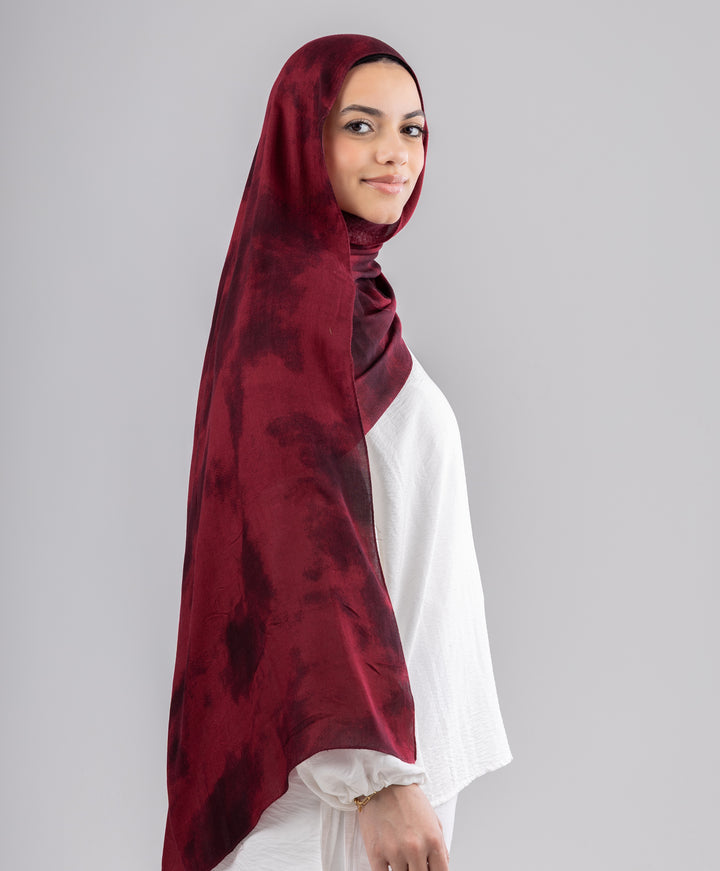 Red Marble Modal Scarf