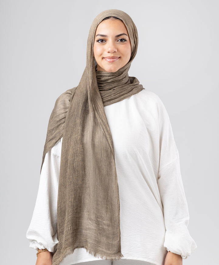 Elegance Crinkled Cotton Scarf