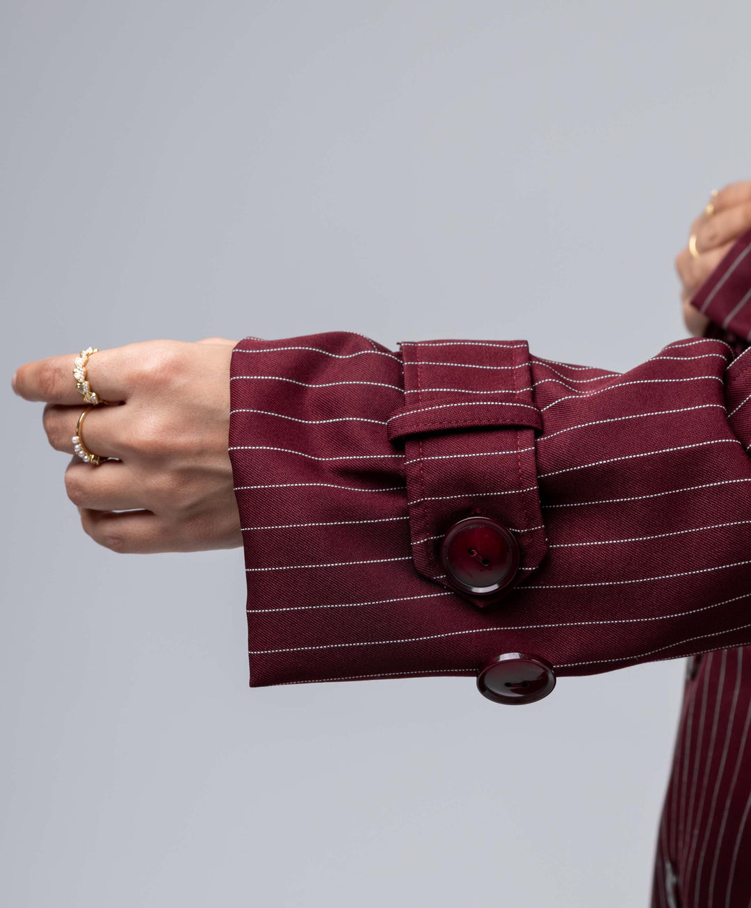 Striped Trench Coat
