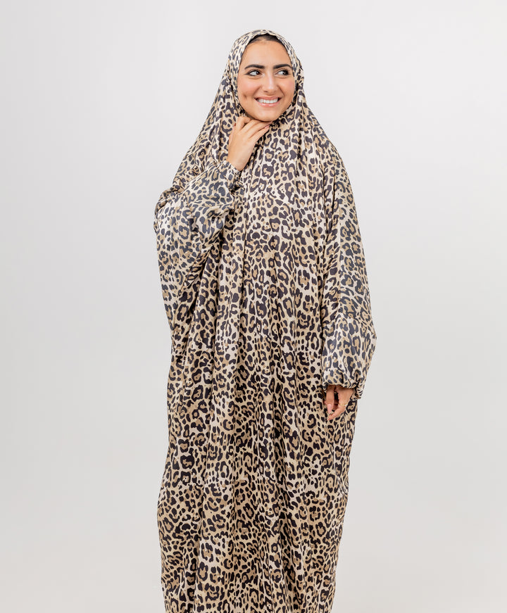 Leopard Elegance Satin Khemar