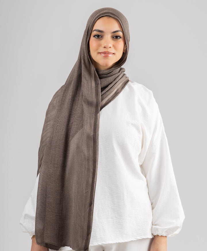 Lined Marble Linen Scarf
