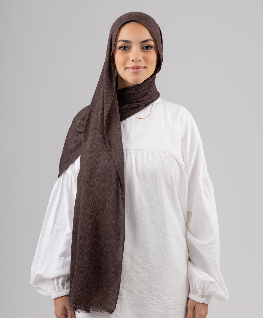 Foggy Marble Tassels Cotton Scarf