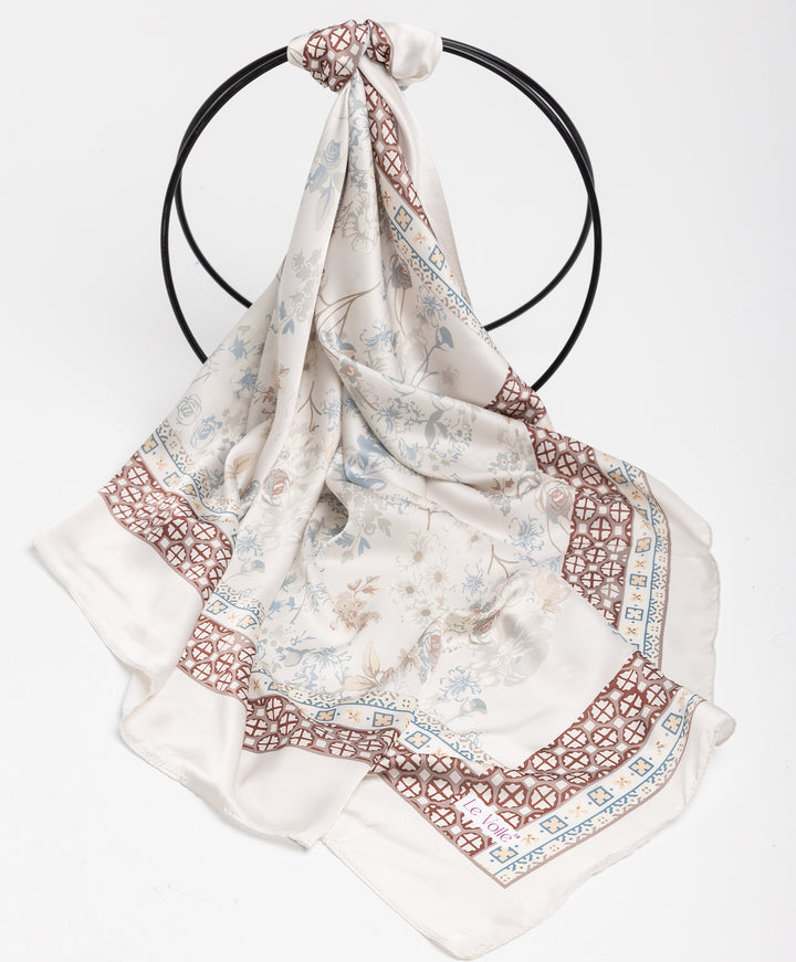 Printed Thick Satin Sq. Scarf
