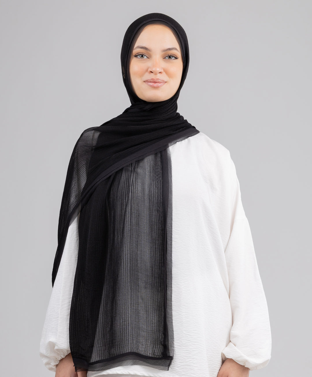Silk Linen Line Scarf