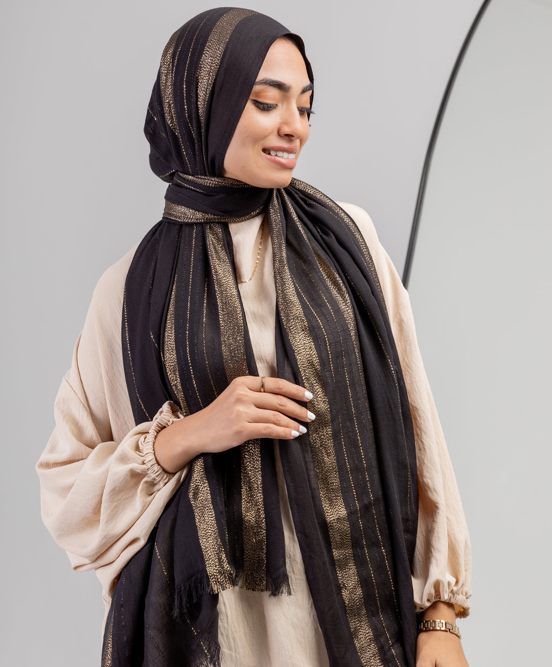 Blackness Embroidered Linen Scarf