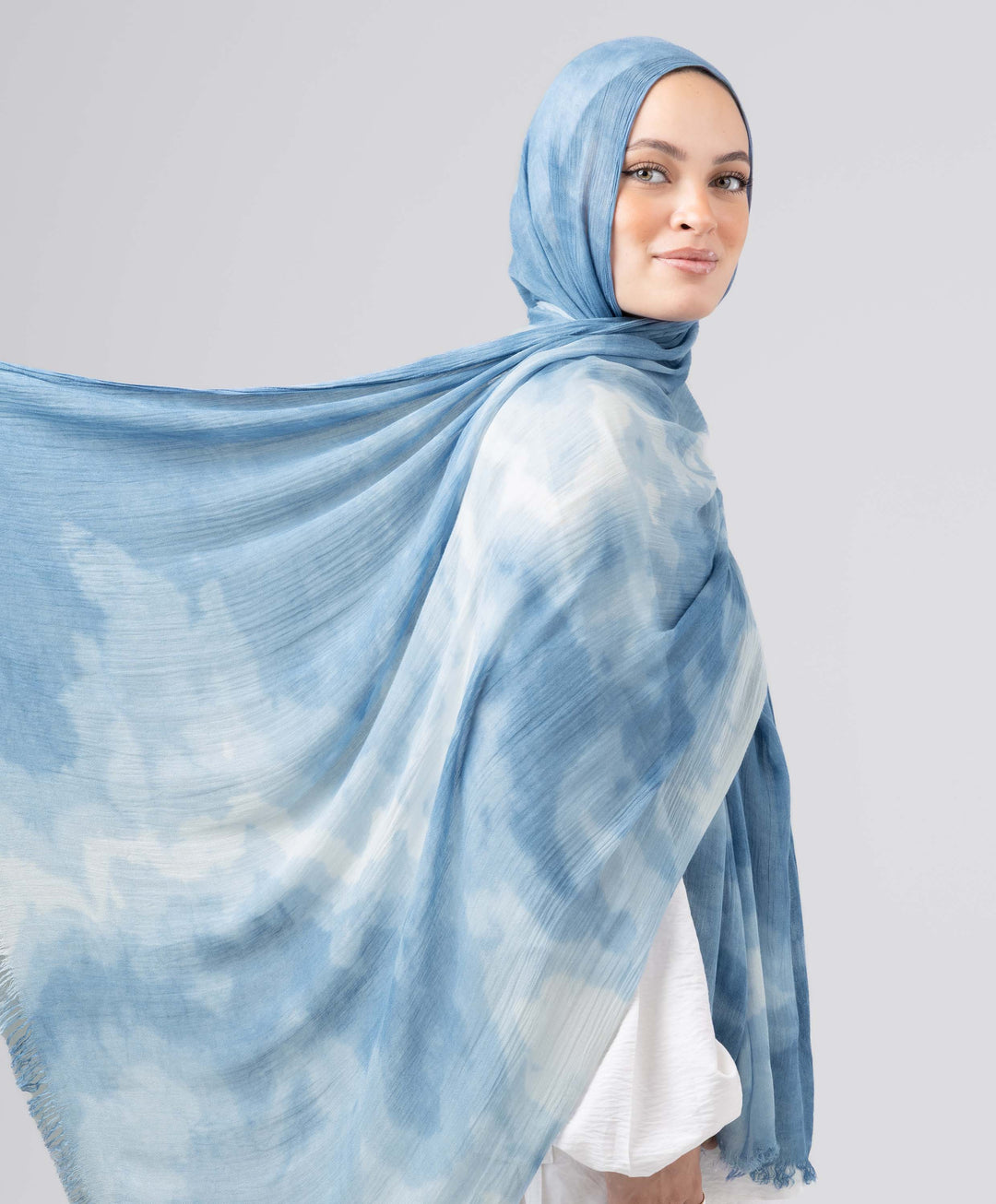 Wave Dye Linen Scarf