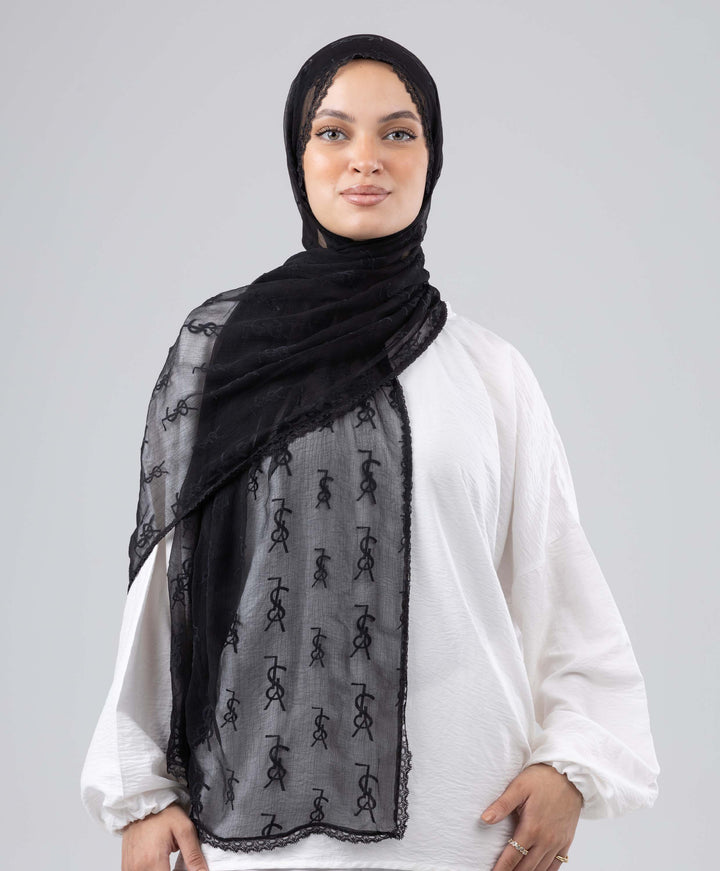 Lace Luxe Crinkle Scarf