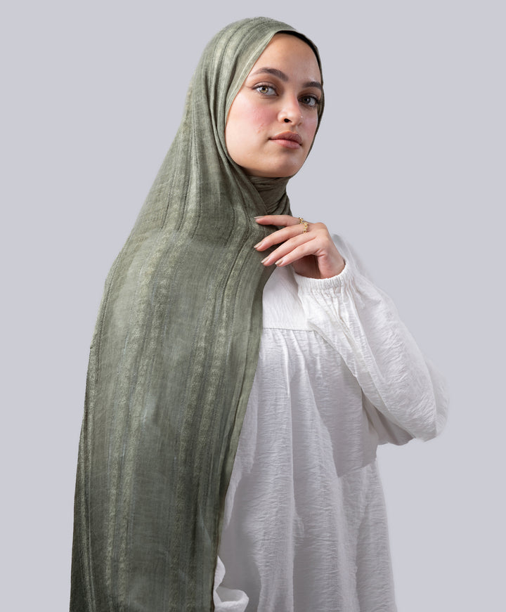 Striped Marble Linen Scarf