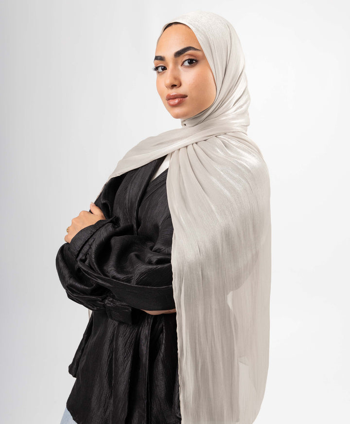 Organza Crinkle Satin Scarf