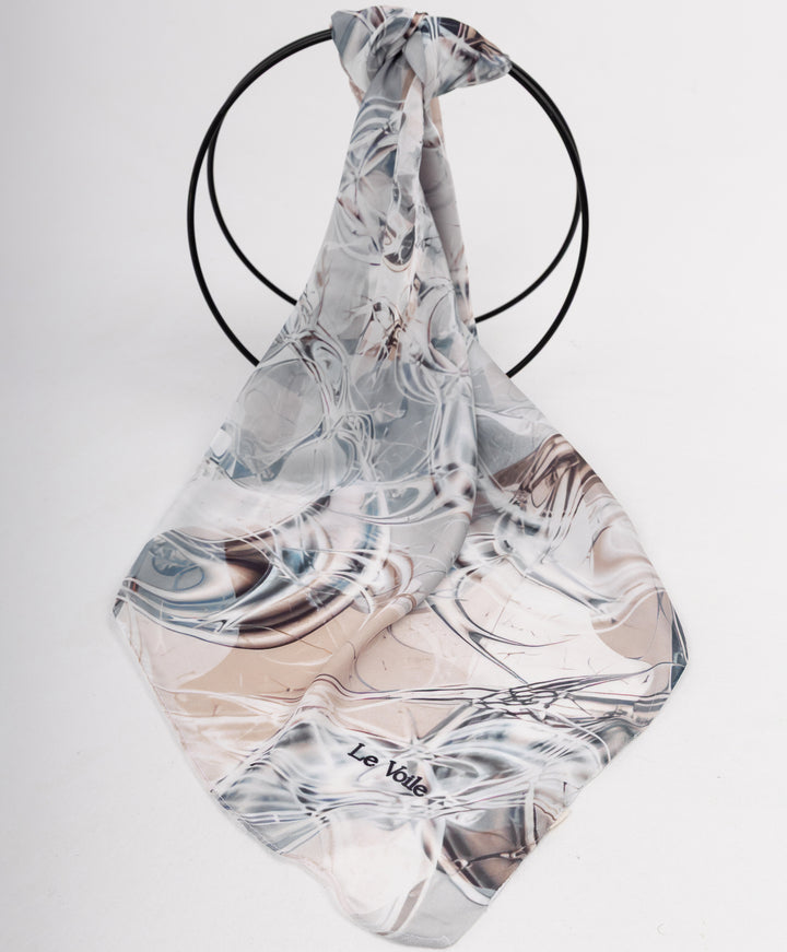 Printed Thick Satin Sq. Scarf