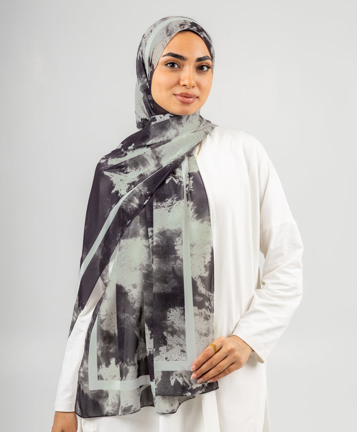 Dual Grey Chiffon Scarf