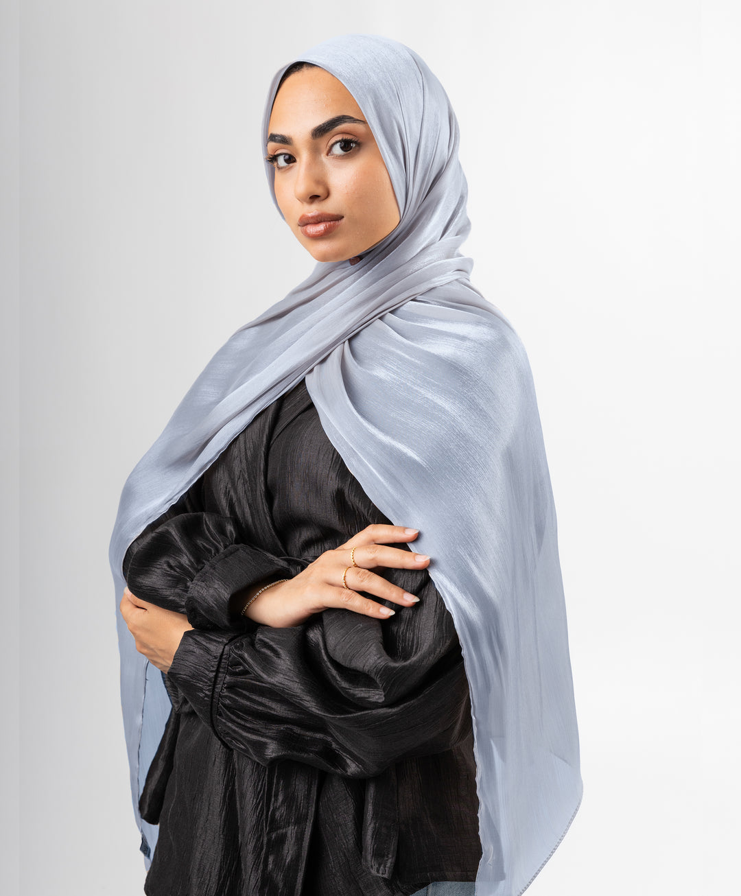 Organza Crinkle Satin Scarf