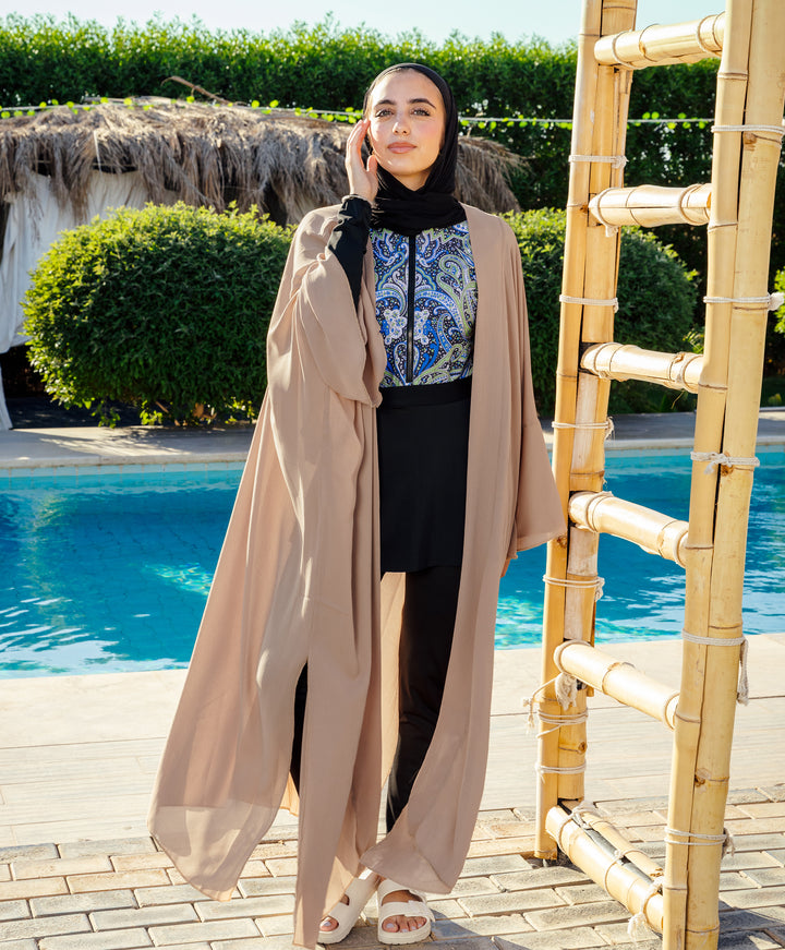 Ruffle Sleeve Chiffon Kimono